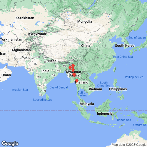 specimens map of Yaukthwa nesemanni specimens map of Yaukthwa nesemanni