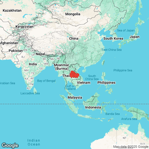 specimens map of Hyriopsis khoratensis