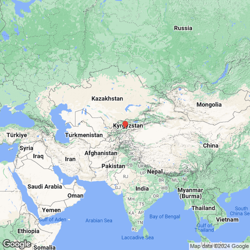 specimens map of Euglesa kyrgyzica