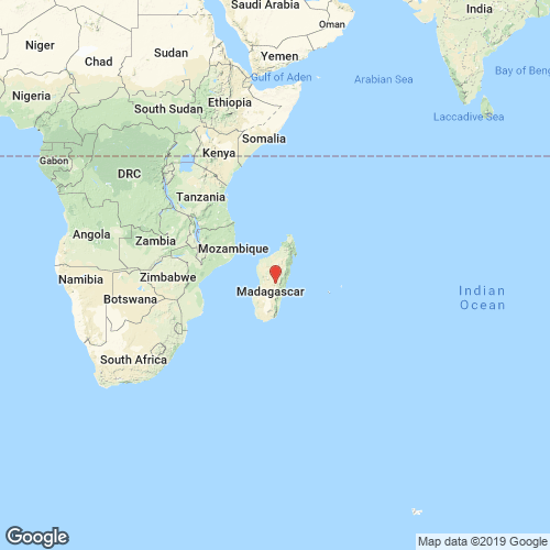 specimens map of Germainaia geayi