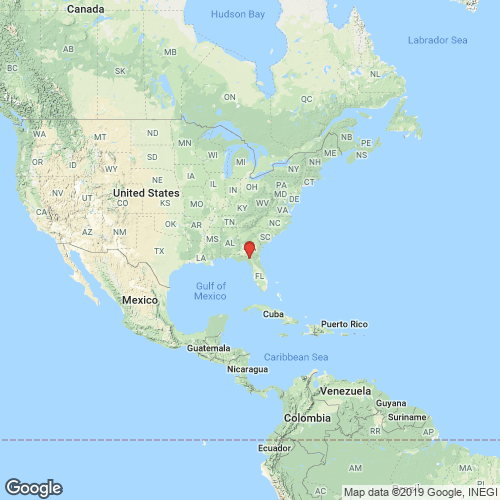 specimens map of Medionidus walkeri