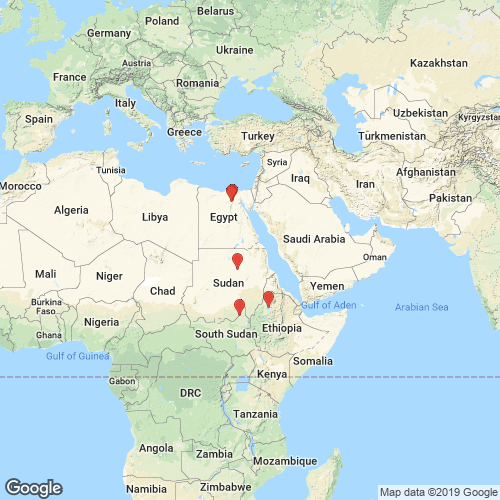 specimens map of Unio abyssinicus specimens map of Unio abyssinicus