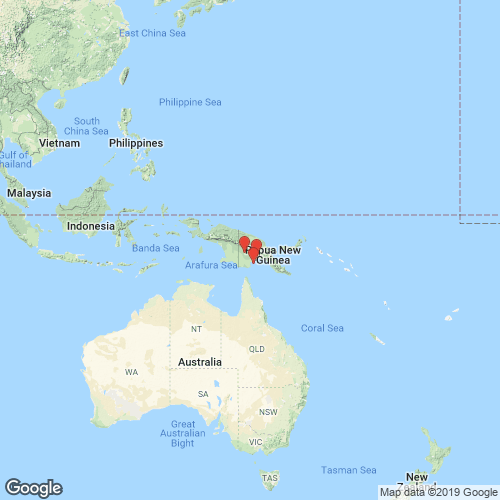 specimens map of Westralunio flyensis
