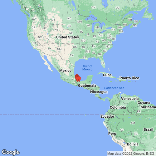 specimens map of Psoronaias distincta