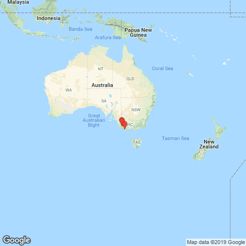 specimens map of Hyridella glenelgensis