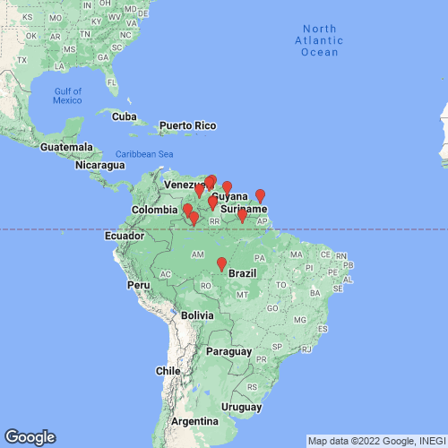 specimens map of Iridea granosa specimens map of Iridea granosa
