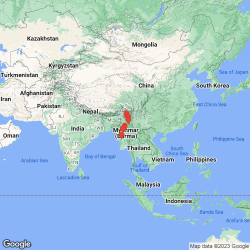 specimens map of Yaukthwa zayleymanensis
