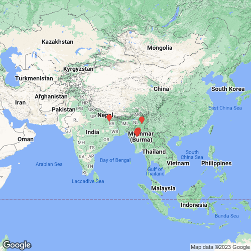 specimens map of Leoparreysia olivacea