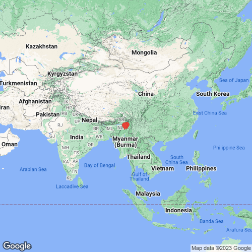 specimens map of Radiatula myitkyinae specimens map of Radiatula myitkyinae