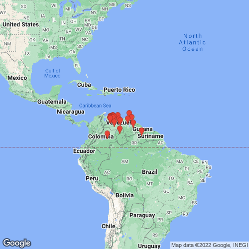 specimens map of Castalia stevensi
