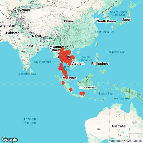 specimens map of Pseudodon vondembuschianus specimens map of Pseudodon vondembuschianus